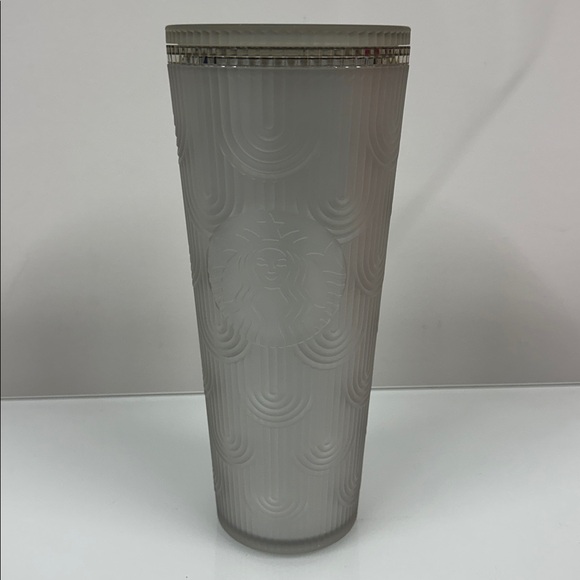 Starbucks Other - STARBUCKS 24oz Venti Tumbler with lid Gray Silver siren scales
